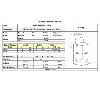 LINO Bar Stool Pu... 2
