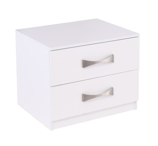 LIFE Bedside 48x40x39 White  2-Drawers