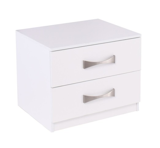 LIFE Bedside 48x40x39 White  2-Drawers