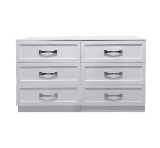 LIFE Dresser 6-Drawers 120x40x76 White 2