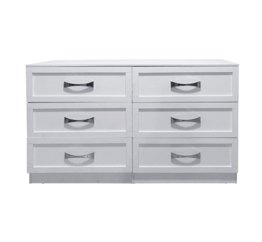 LIFE Dresser 6-Drawers 120x40x76 White