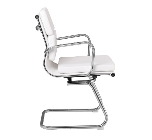 BF4800V Office Visitor Armchair White Pu