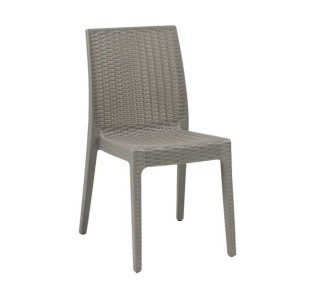 DAFNE Stackable Chair PP-UV Tortora (Rattan Look)