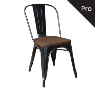 RELIX Wood Dark Oak Chair Steel Black