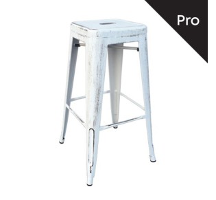 RELIX Σκαμπό Bar-Pro / Μέταλλο Βαφή Antique White