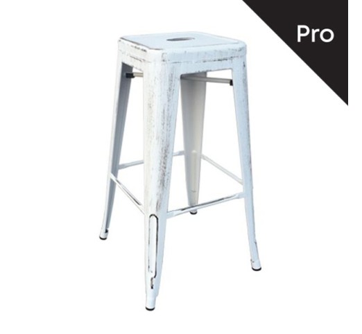 RELIX Σκαμπό Bar-Pro / Μέταλλο Βαφή Antique White