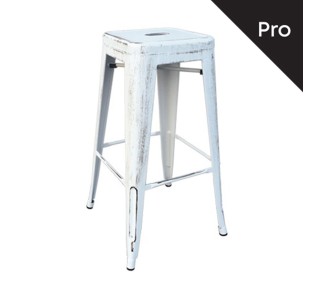 RELIX Σκαμπό Bar-Pro / Μέταλλο Βαφή Antique White 2
