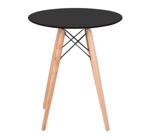 ART Wood Table D.60cm Black