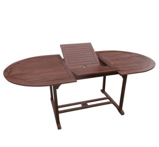 GARDEN Τραπ.150+50x100cm Oval Επεκτ.Acacia