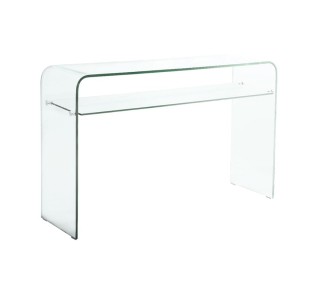 GLASSER Clear Console with Shelf 110x35x75cm