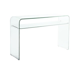 GLASSER Clear Console with Shelf 110x35x75cm 2