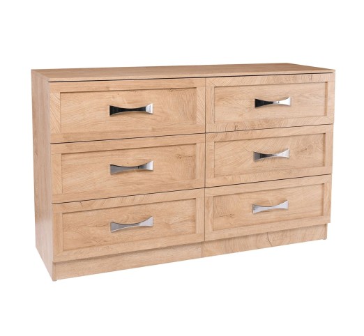 LIFE Dresser 6-Drawers 120x40x76 Sonoma