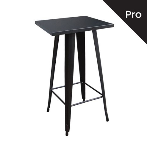 RELIX Bar Table-Pro 60x60cm Metal Black