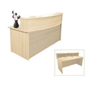 Reception 180x90x105cm / Απόχρωση Beech 2