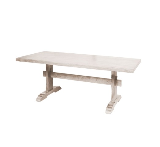 MAISON WESTERN Τραπέζι Τραπεζαρίας 200x100cm / Ξύλο Mango Antique Άσπρο