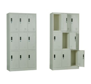LOCKER 9 Θέσεων Μέταλλο Βαφή  Άσπρο