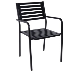 VERA Armchair Steel Black