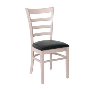 NATURALE Καρέκλα White Wash, Pu Μαύρο