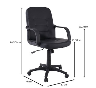 BF1300 Armchair Black Pu