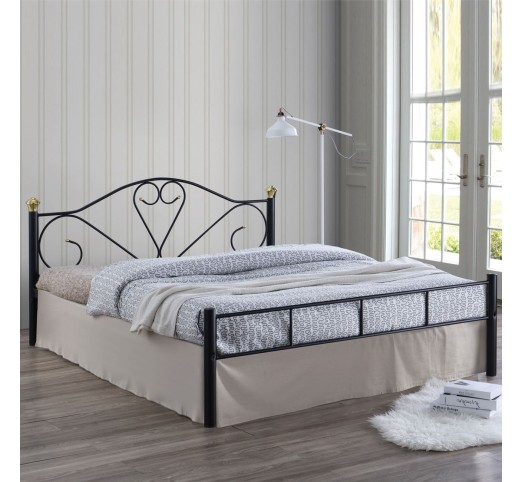 LAZAR Bed 150x200 Metal Black