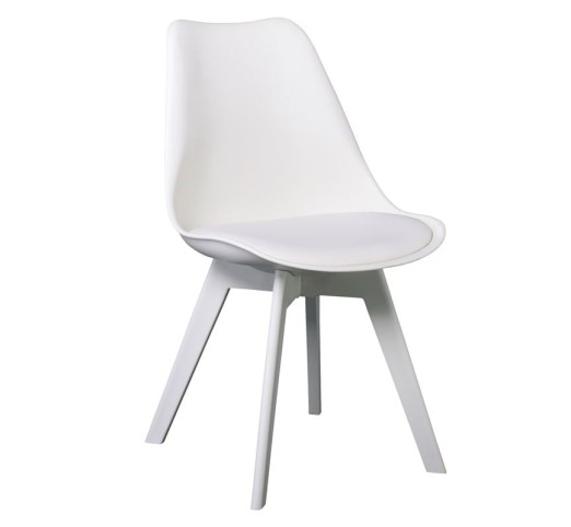 MARTIN-II Chair PP White (assembled cushion)