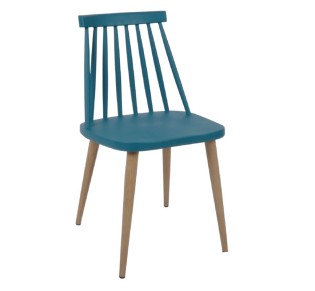 LAVIDA Chair Metal Natural, PP Blue