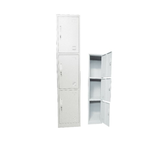 LOCKER 3 Θέσεων Μέταλλο Βαφή  Άσπρο