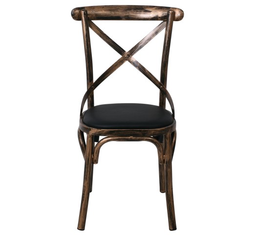 MARLIN Chair Black Gold/Black Pu