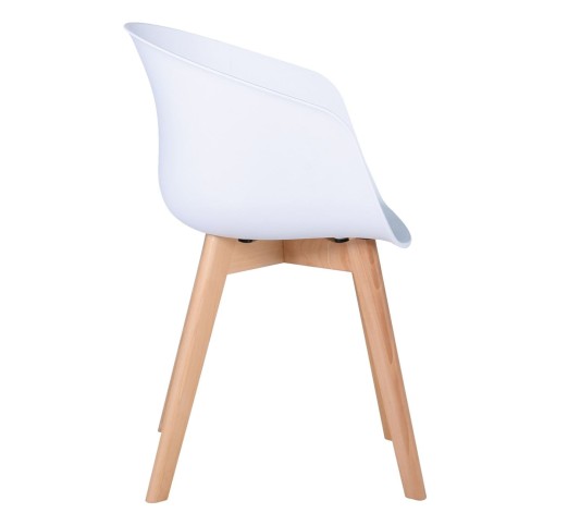 OPTIM Armchair PP White (wooden leg)