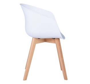 OPTIM Armchair PP White (wooden leg)
