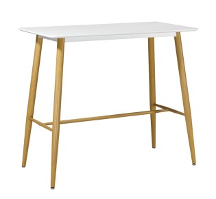 LAVIDA Bar Table 120x60cm / Metal Natural - White