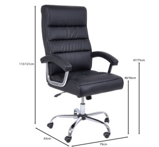 BF5850 Manager Armchair Black Pu