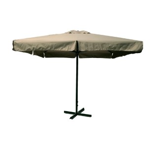 UMBRELLA 4x4m ALU Anthracite / Fabric Beige(250gr) / with base - heavy duty 2