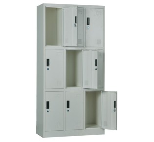 LOCKER 9 Θέσεων Μέταλλο Βαφή Γκρι