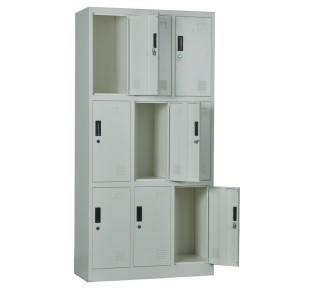 LOCKER 9 Θέσεων Μέταλλο Βαφή Γκρι
