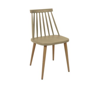 LAVIDA Chair / Metal Natural - PP Tortora Beige 2