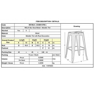 RELIX Bar Stool Metal 2