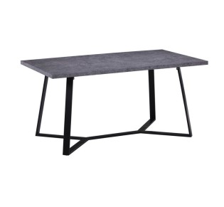 HANSON Table 160x90cm Cement (Black Paint)