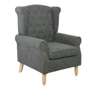 ROSY Armchair Dark Grey Fabric