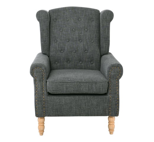 ROSY Armchair Dark Grey Fabric