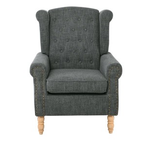ROSY Armchair Dark Grey Fabric