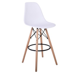 ART Wood Bar Stool PP White