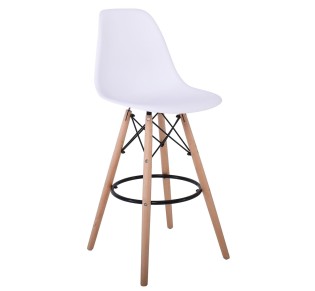 ART Wood Bar Stool PP White