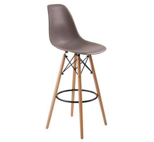 ART Wood Bar Stool PP Sand Beige