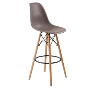 ART Wood Bar Stool PP Sand Beige