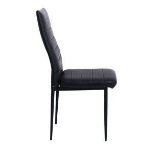 JETTA Chair Black Pvc 4pcs/ctn (Black paint)