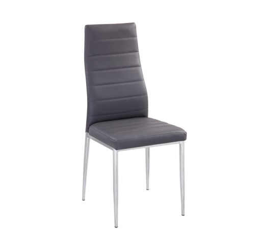 JETTA Chair Grey Pvc (Chromed)