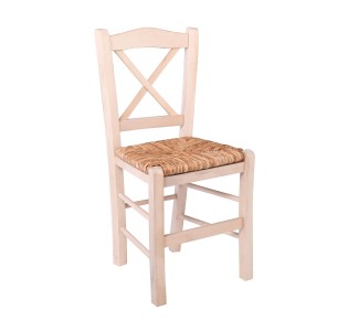 METRO Chair Unpainted with Rush Seat 2