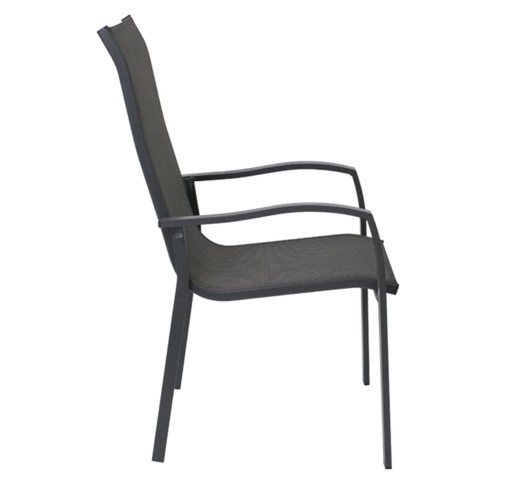VERONA Dining Armchair Steel Dark Grey/Textilene Grey