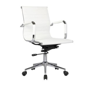 BF3301 Low Back Armchair White Pu